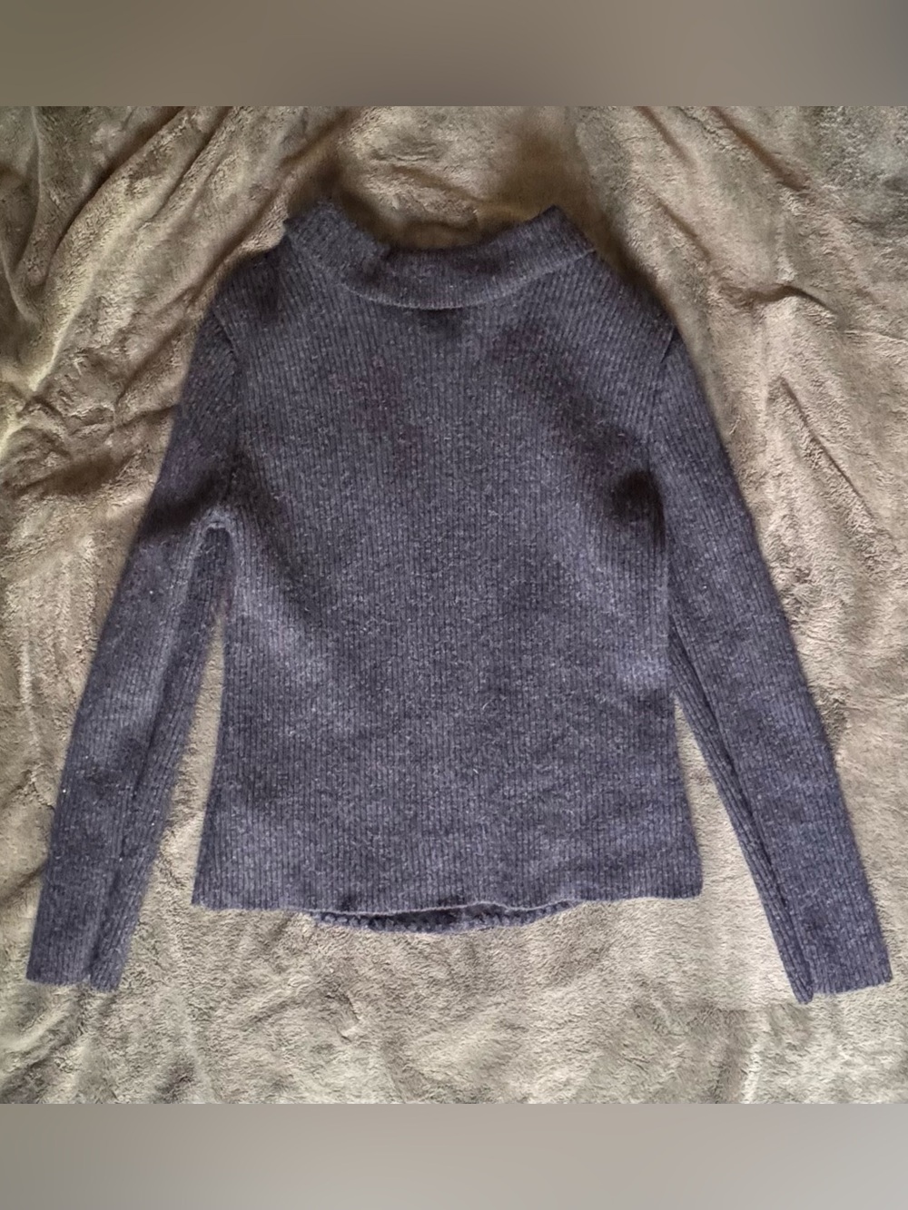 Affluent Sweater Size Small Leather and Wool Vintage Ornate Appliqués - Picture 5 of 5